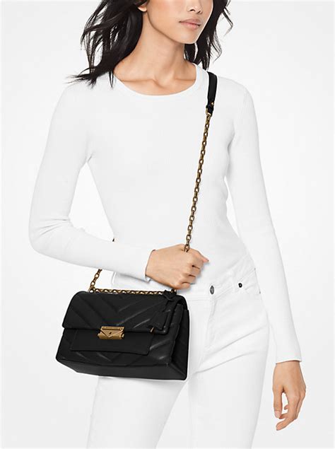 Michael Kors Cece Medium Quilted Leather Convertible Shoulder 